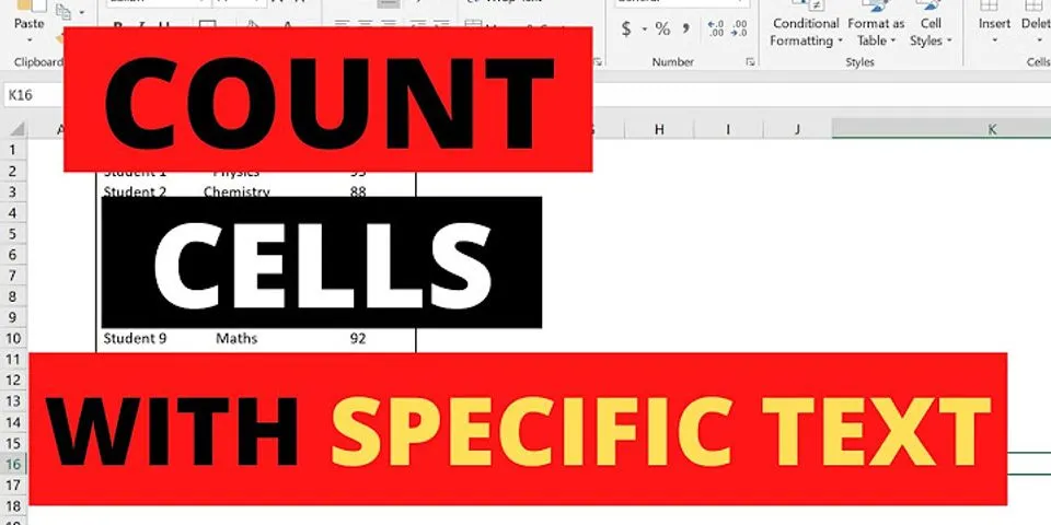How to count same text in Excel