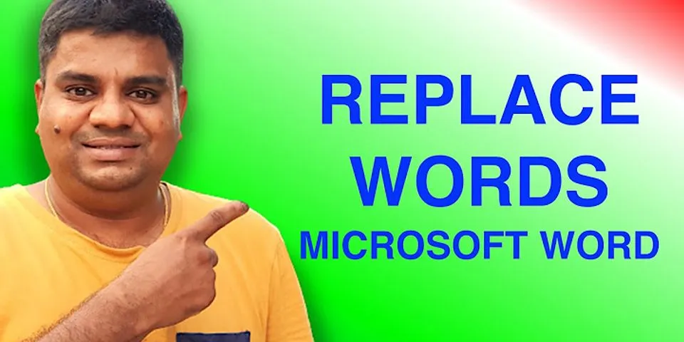 How to replace words in Word