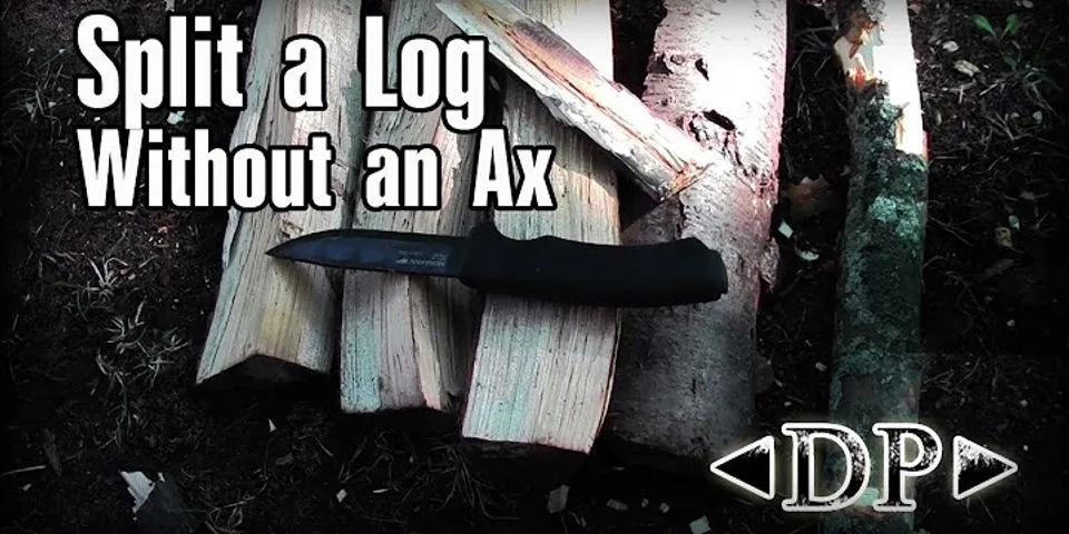How to split logs without a log splitter