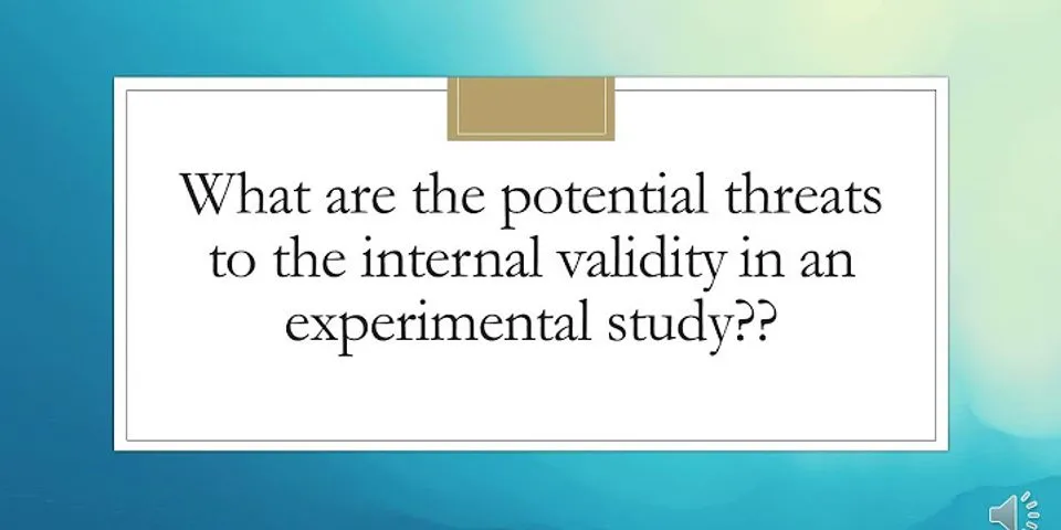 Match each internal validity threat to the appropriate description
