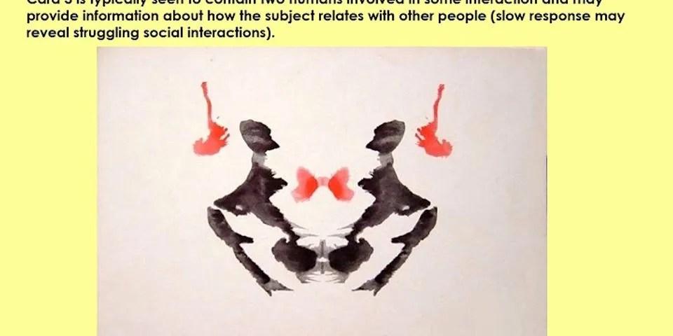 What type of test is the rorschach test?